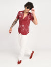 Men Causal Shirts ( face Art)