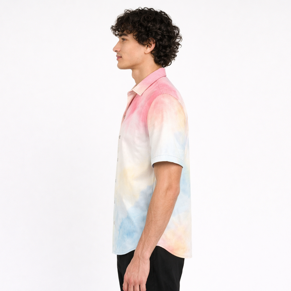 Mens Casual Shirt(Smoke Print)