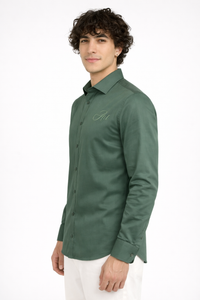 Mens Casual Shirt - Pintack Plain