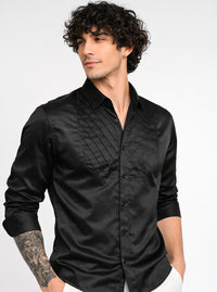 Mens Casual Shirt - Pintack Plain