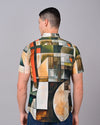 Geometry Printed Shirts - Dark Green