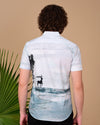 Deer Printed Shirts - Light Blue