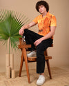 Boat Printed Shirts - Yellow & Brown