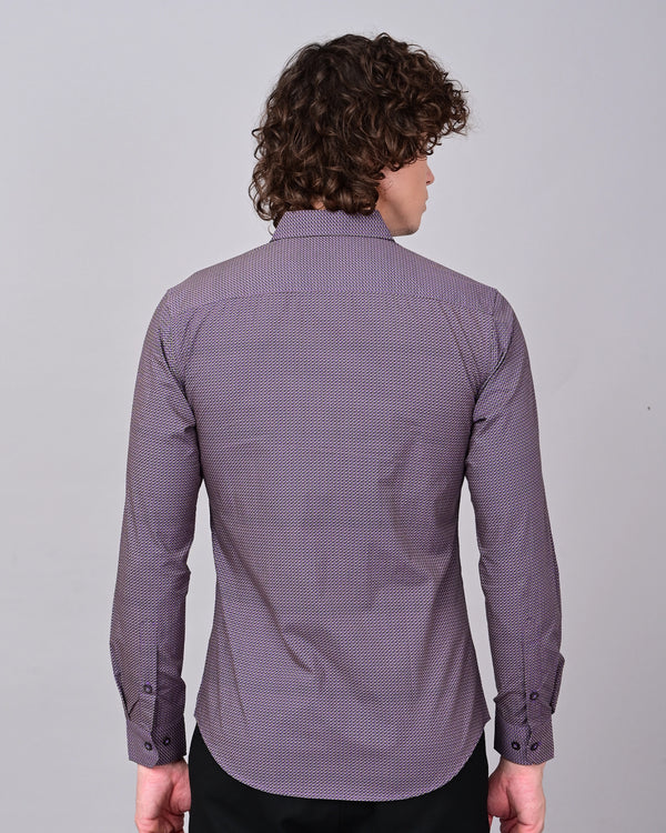 Woolen Texture Printed Shirts - Multicolour