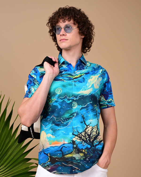 Night Tree Printed Shirts - Multicolour