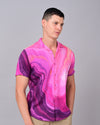 Oil Painting Printed Shirts - Pink