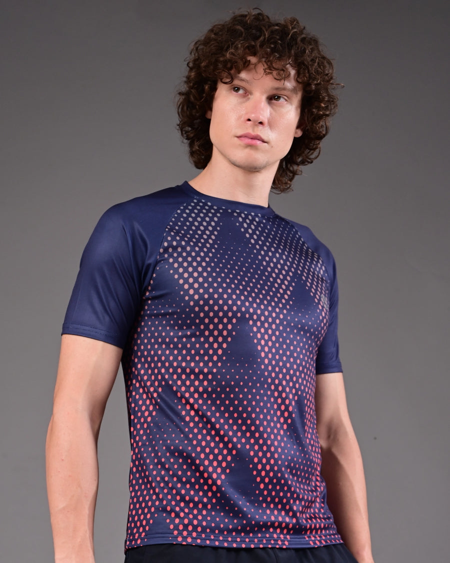Men's Printed Tee - Navy