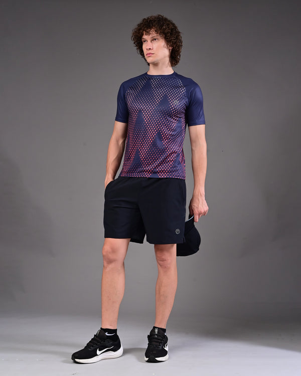 Men's Printed Tee - Navy