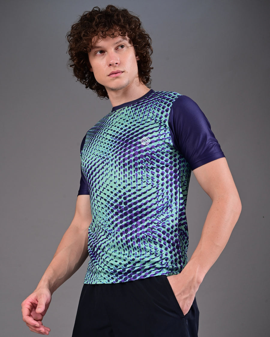 Men's Printed Tee - Royal Blue