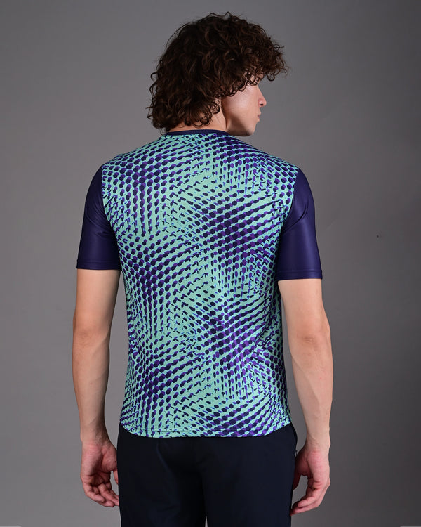 Men's Printed Tee - Royal Blue