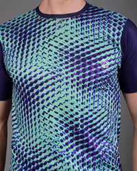 Men's Printed Tee - Royal Blue