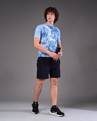 Men's Printed Tee - Light Blue