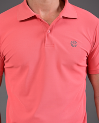 Men's Solid Polo - Coral