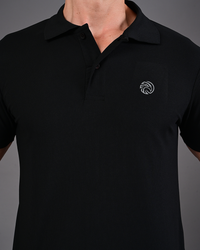 Men's Solid Polo - Black