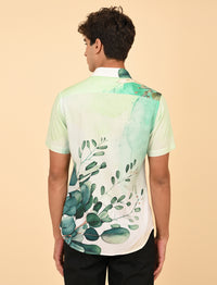 Men Causal Shirts (Leaf Print)