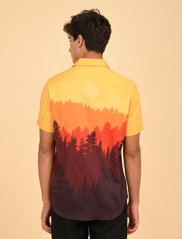 Men Causal Shirts (Natural Print)