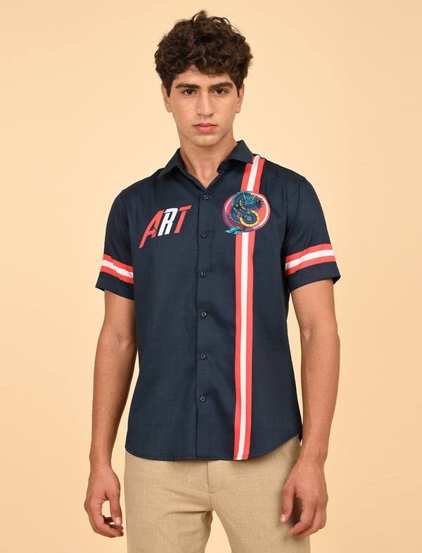 Men Causal Shirts ( Dragon Print)