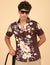 Floral Printed Shirts - Brown