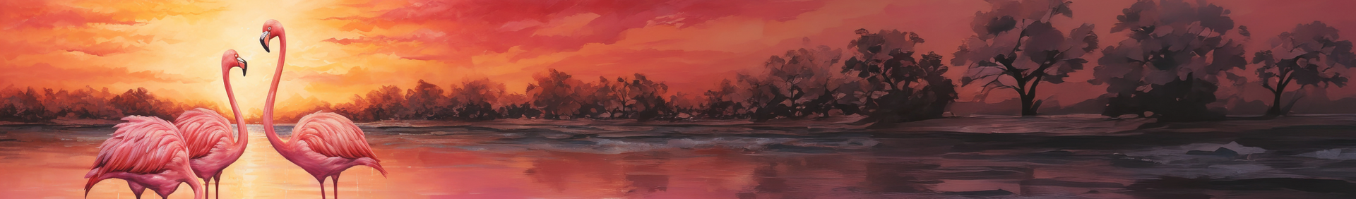 Limited edition flamingo artwork