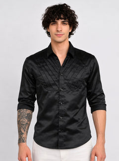 Mens Casual Shirt - Pintack Plain