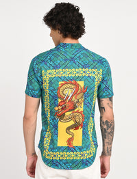 Men Causal Shirts - Dragon Print