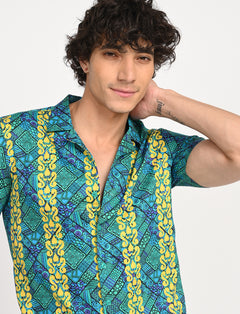 Dragon Printed Shirts - Green