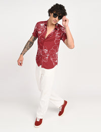 Men Causal Shirts ( face Art)