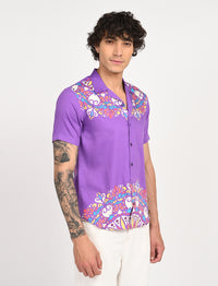 Rangoli Art Printed Shirts - Purple