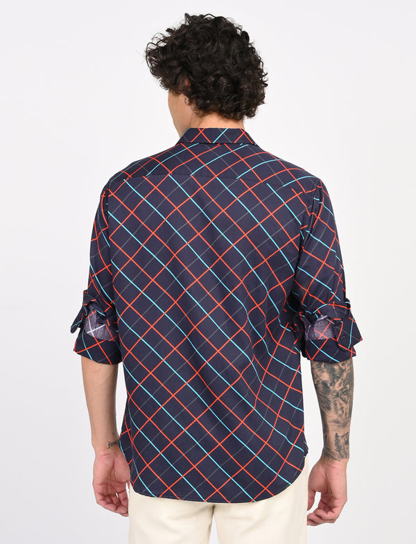 Men Causal Shirts (cross checked)
