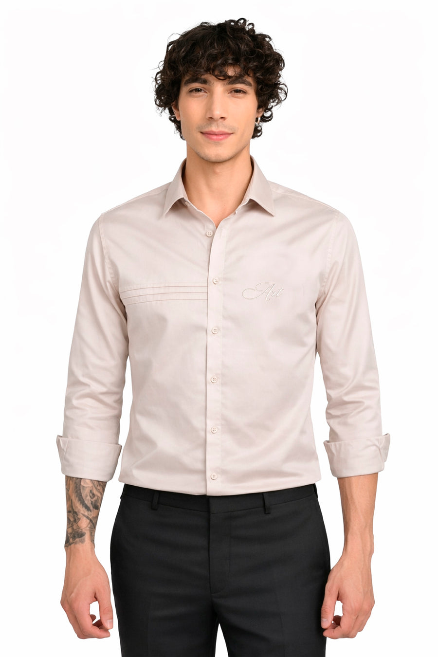 Mens Casual Print - Pintack Plain
