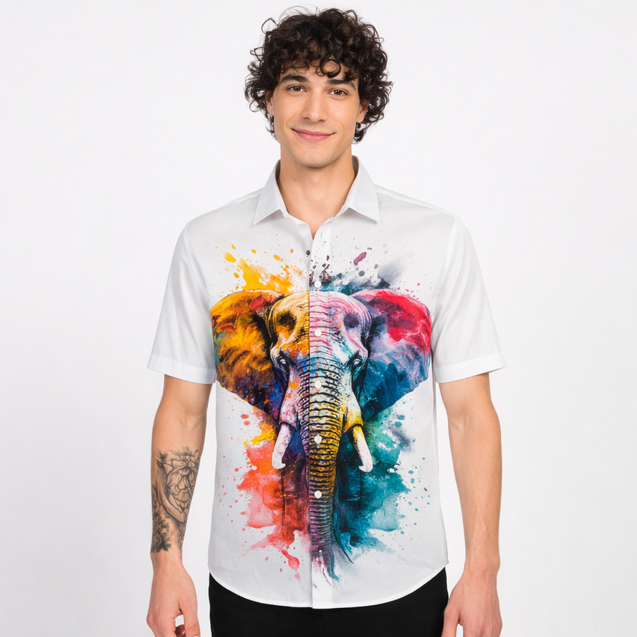 Mens Casual Shirt - Animal Print