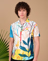 Modern Leaf Printed Shirts - Cream
