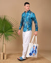 Denim Stain Printed Shirts - Multicolour