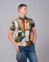 Geometry Printed Shirts - Dark Green
