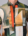 Geometry Printed Shirts - Dark Green