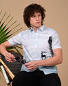 Deer Printed Shirts - Light Blue