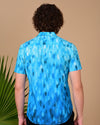 Brush Effect Printed Shirts - Blue