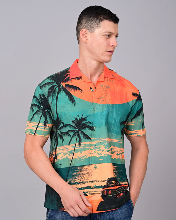 Sun With Beach Printed Shirts - Multicolour