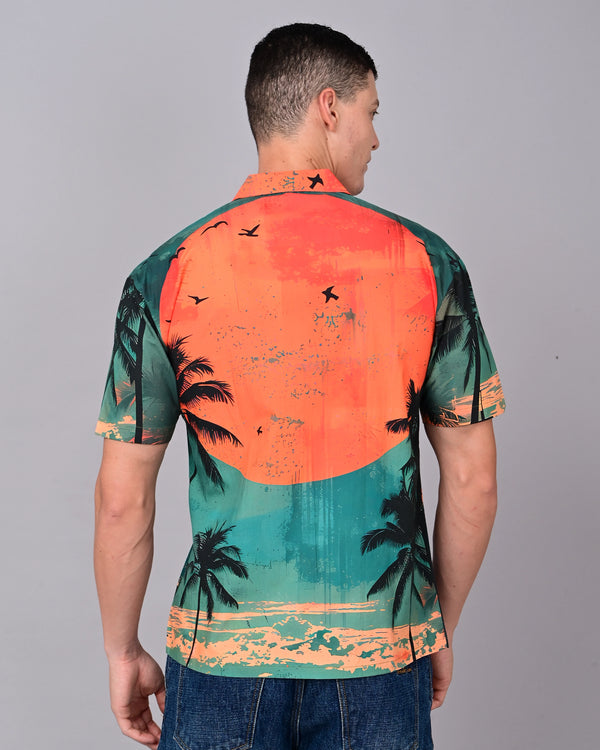 Sun With Beach Printed Shirts - Multicolour