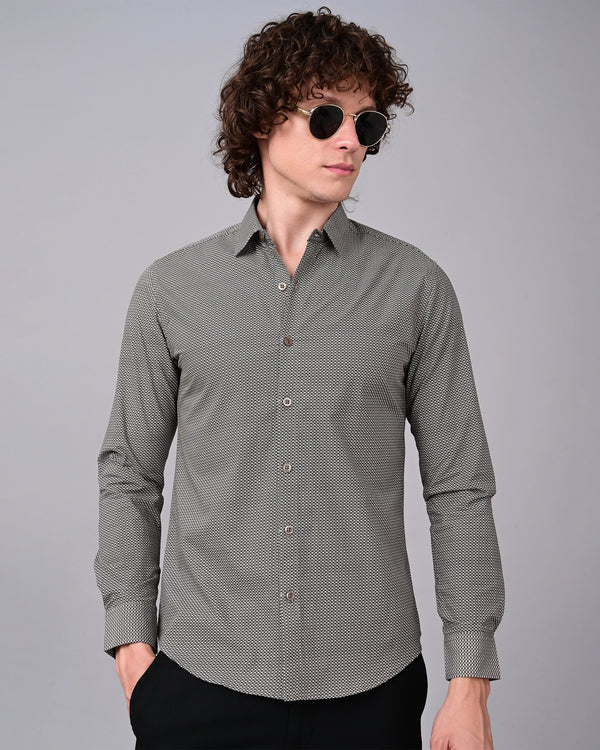 Woolen Texture Printed Shirts - Blue