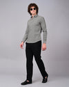 Woolen Texture Printed Shirts - Blue
