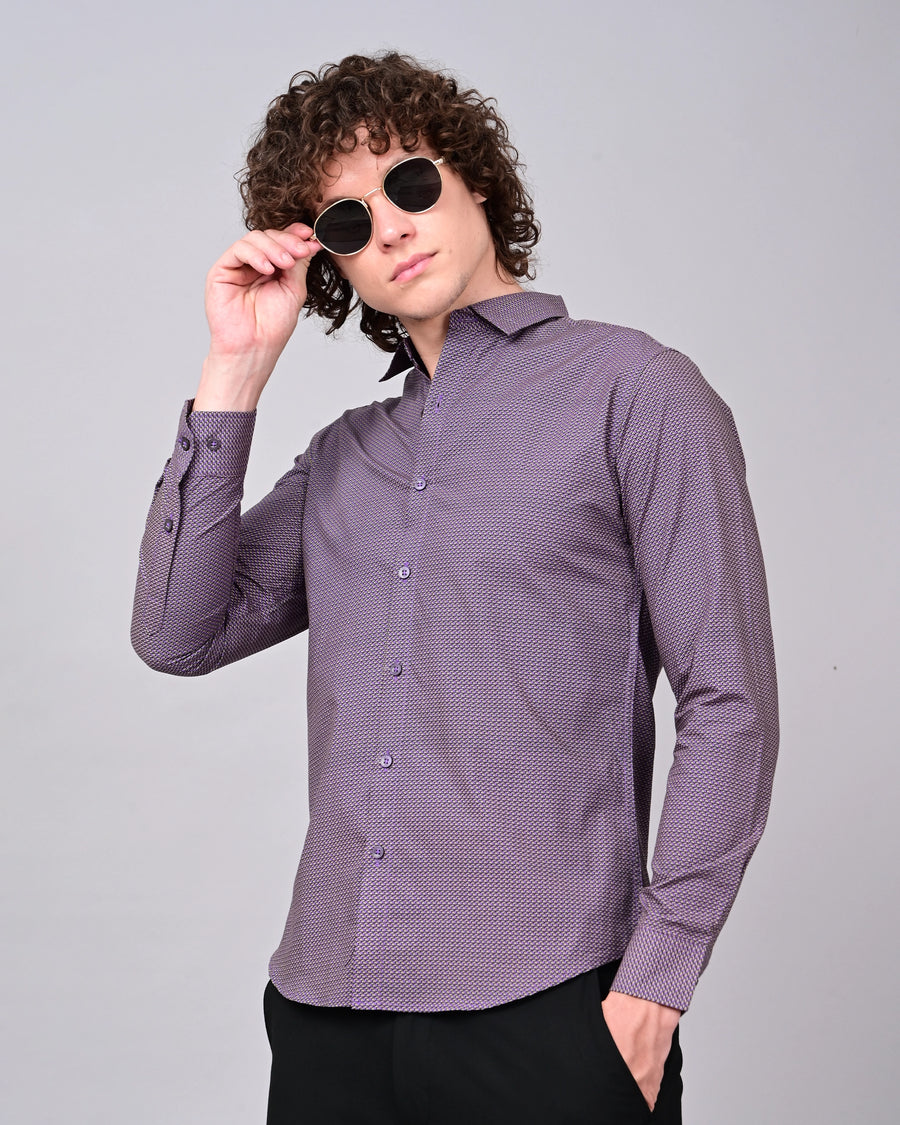Woolen Texture Printed Shirts - Multicolour