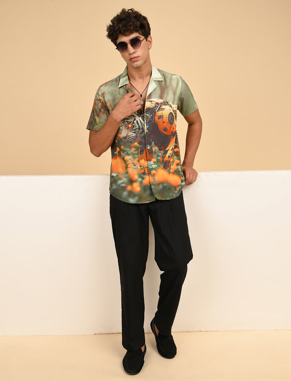 Mens casual shirts (Animal Print)