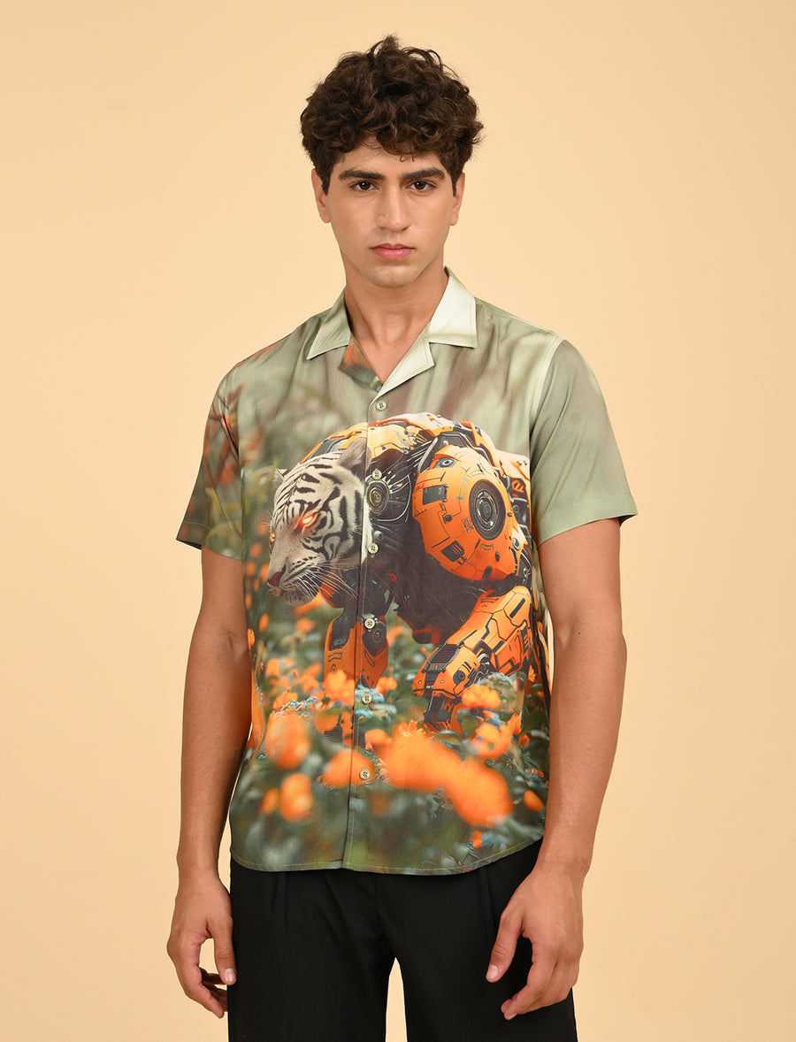 Mens casual shirts - Tiger Print
