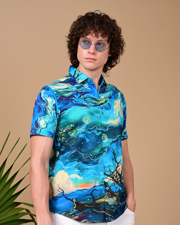 Night Tree Printed Shirts - Multicolour
