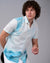 War Boat Printed Shirt - Blue