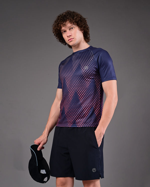 Men's Printed Tee - Navy