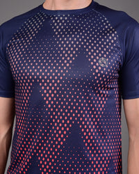 Men's Printed Tee - Navy