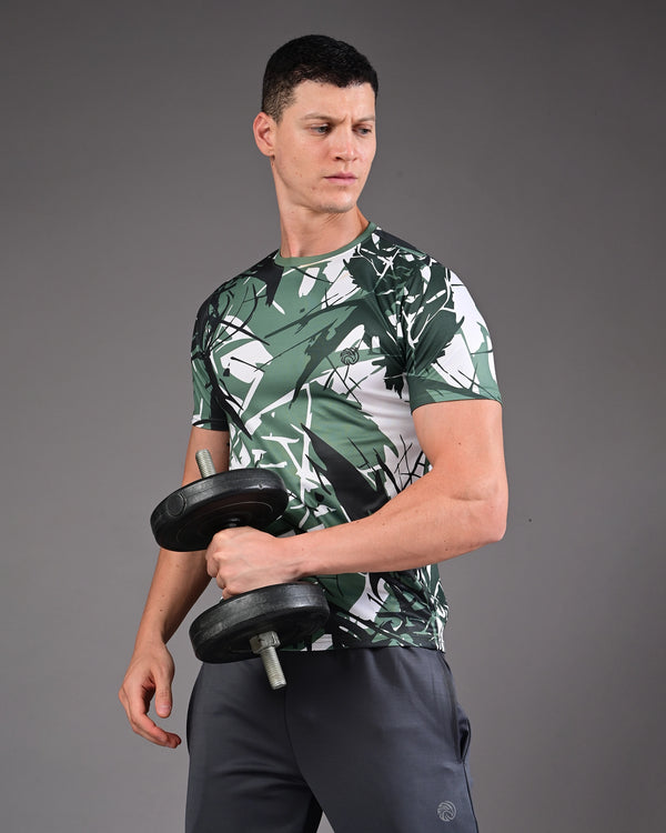 Men's Printed Tee - Green