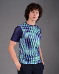 Men's Printed Tee - Royal Blue